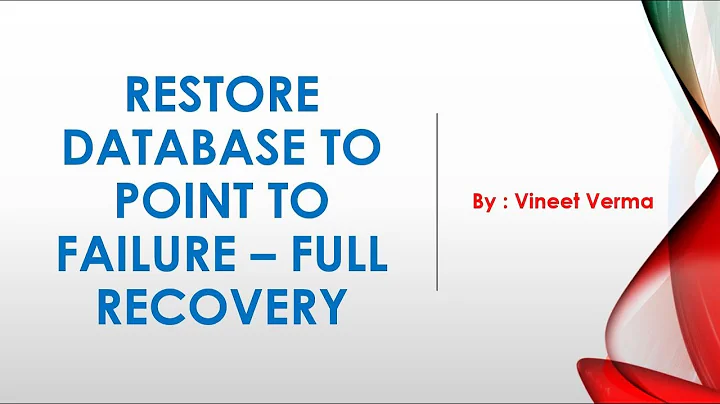 Restore Database to Point of Failure - Full Recovery | SQL Server