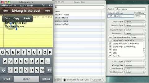 iPhone VNC server Demostration (Veency on Jailbroke 3.0)