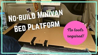Celebrity No Build Minivan Camper Bed Platform | How I Perfectly Leveled My Bed | Budget Friendly Van Life | Profile