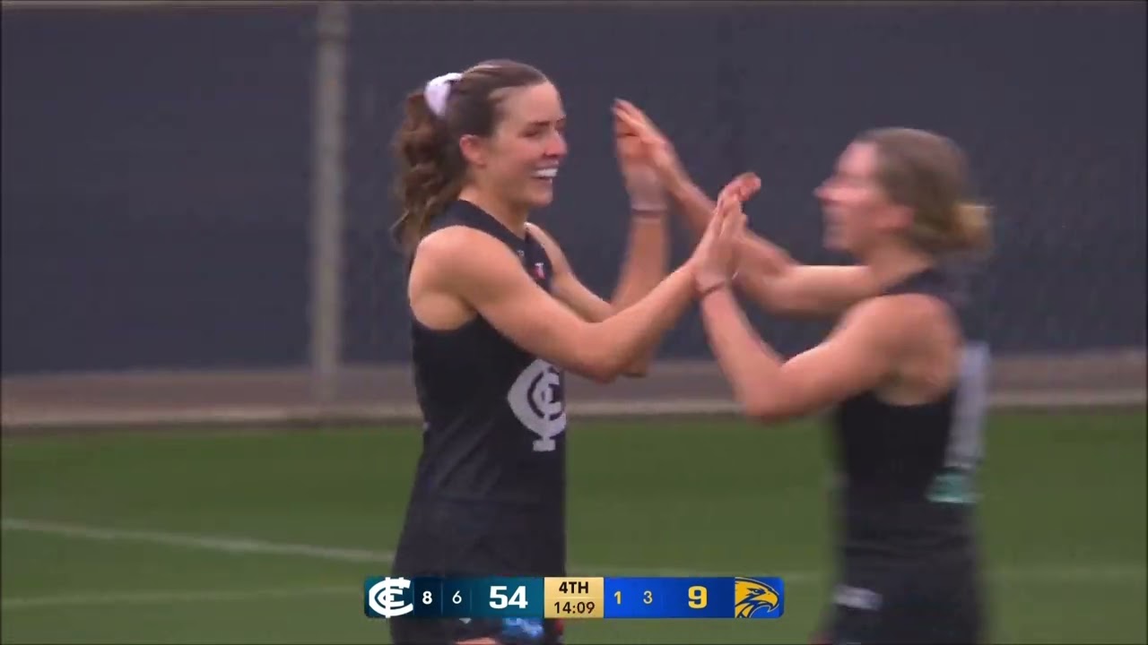 Dayna Finn Goal - AFLW 2025 Elimination Final 4th Quarter - Carlton Blues vs West Coast Eagles