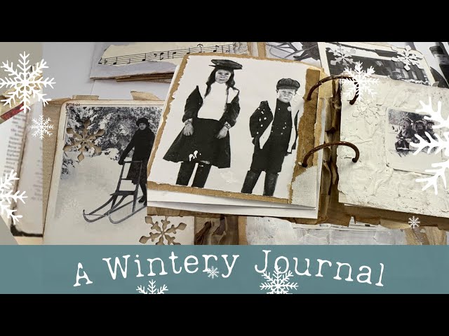 A Winter Junk Journal | Easy, No Sewing, Cozy Craft - YouTube