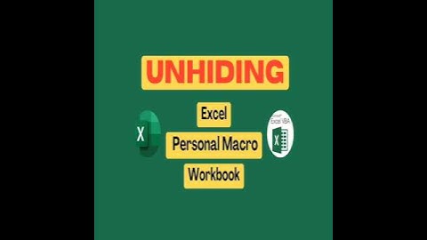 Un Hiding Excel Personal Macro Workbook | Quick Fix Tutorial #shortsfeed #shorts #shortvideo
