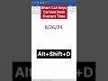 Short Cut Keys For Current Date and Time in Ms Word #viralshort #2024shorts