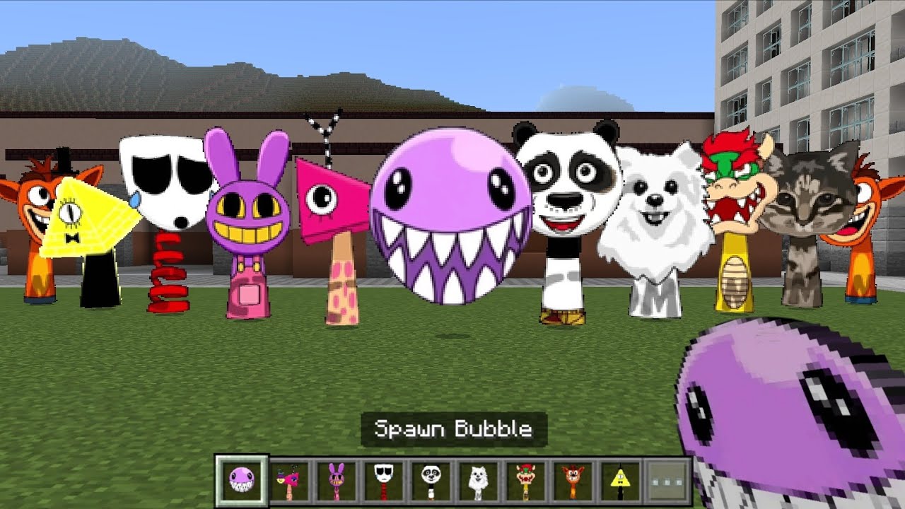 Sprunki OC Part 7 Bubble Added to Minecraft PE