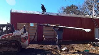 Summertown Metals Pole Barn Build time lapse