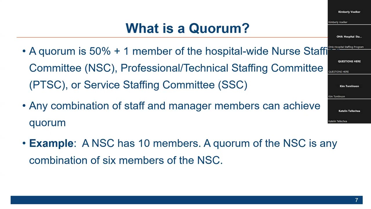 Hospital Staffing Webinar - Quorum & Equal Voting (3/2026)