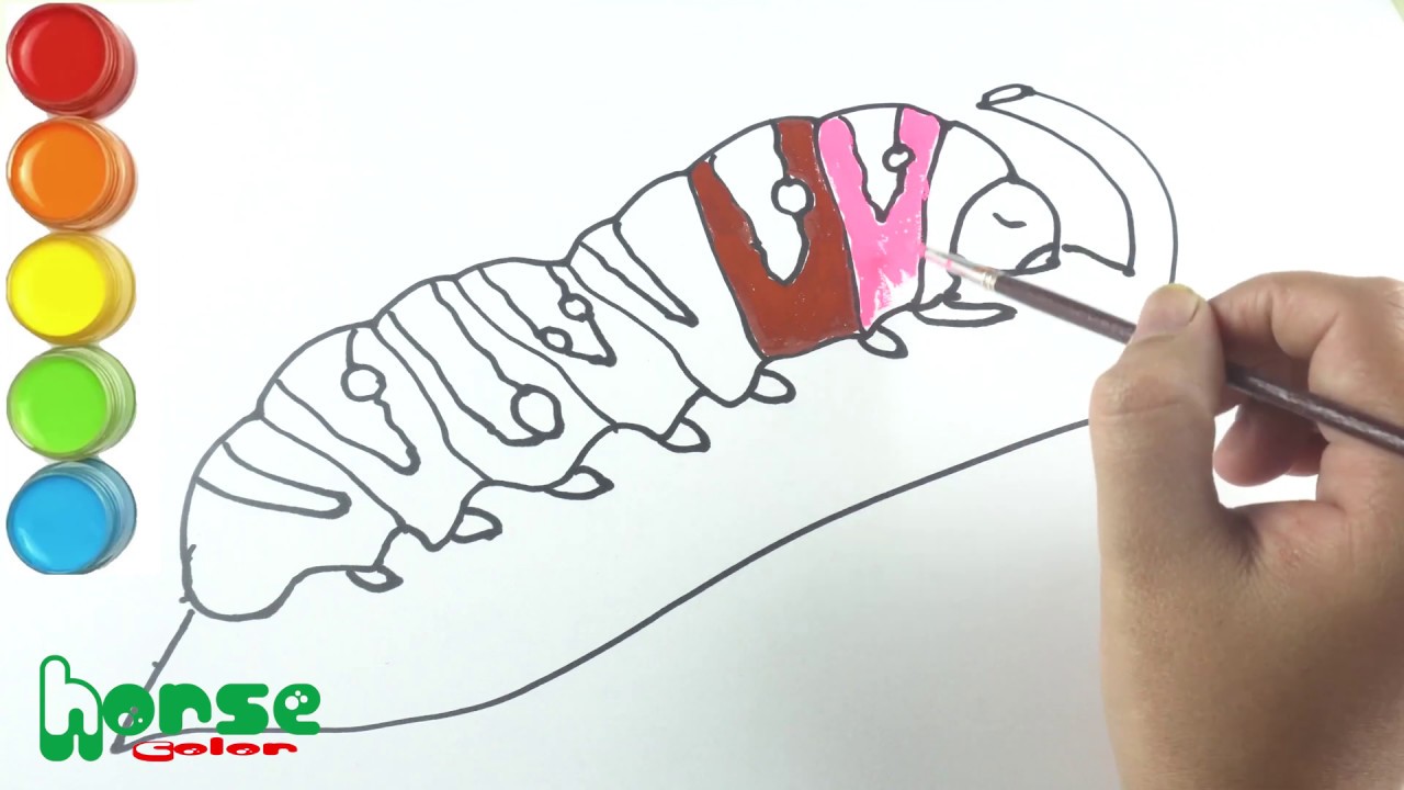How to draw so cute animals - Cute Caterpillar Drawing for Kids #3