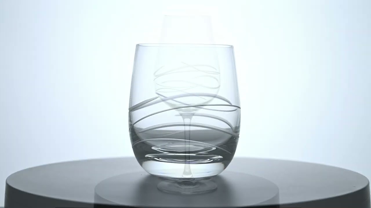 Fantasy Hand Cut Crystal White Wine Glasses - Set of 6 | Diamante Home