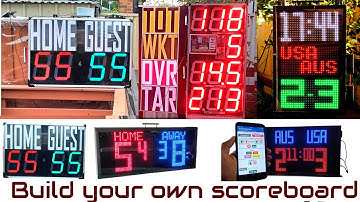 Build your own scoreboard in 4 simple steps. DIY Scoreboards. Cricket, Soccer, Tennis Scoreboard.