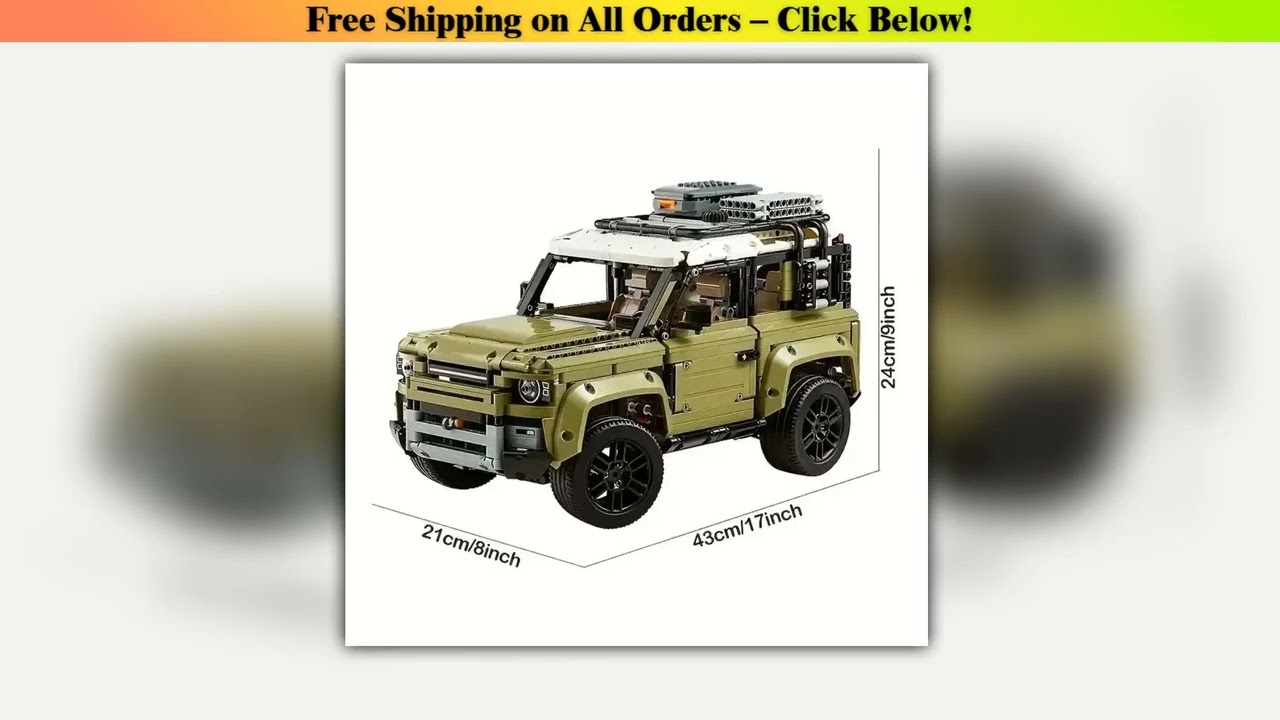 2573PCS Technical Land Off-road Defender Classic Car Building Blocks 42110 Set Model MOC Vehicle