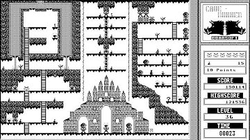 Atari ST Game: Cave Runner II (impossible level 36)