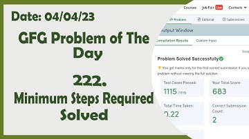 Minimum Steps Required || C++ || GFG Daily Problem