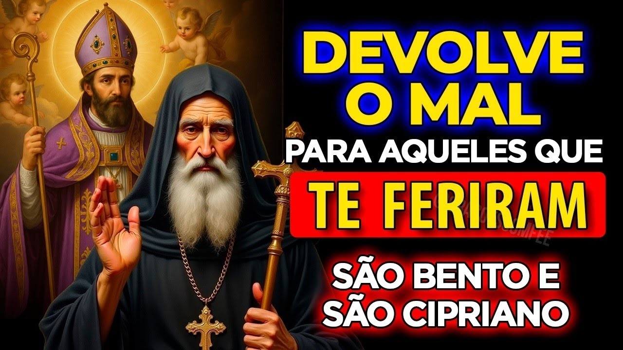 ⚔️ São Bento e São Cipriano: A Oração que Quebra Maldições e Devolve o Mal!