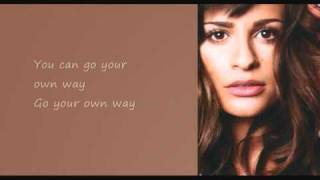 Glee - Go your own way (lyrics) chords