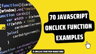 70 JavaScript OnClick Function Examples - JavaScript OnClick Function Marathon