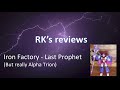 Toy review  iron factory last prophet alpha trion