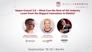 PANEL: Hyper-Casual 3.0 – What Can The Rest Learn? | Tenjin, Starberry Games, Homa Games screenshot 2