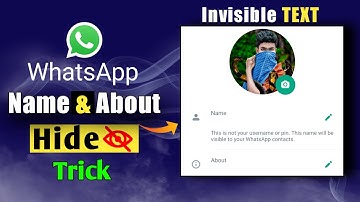 How to Hide Name on Whatsapp | Whatsapp Par Blank Name Kaise Likhe | Empty Name On Whatsapp Account