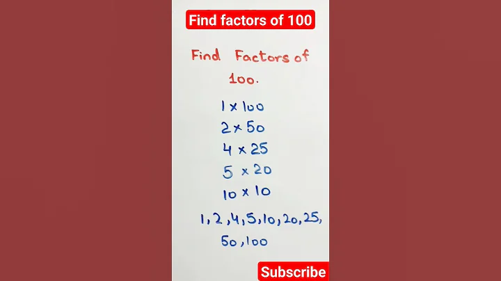 Can you find Factors of 100? #mathshorts #factors #viralvideo