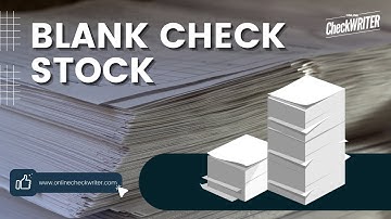 Blank Check Stock Printing Software For Any Bank Online | Online Check Writer