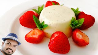 Dessert Ideas | Easy Sweet Recipe | Vanilla Panna Cotta with Strawberries | Classic Italian Desserts