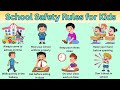 School Safety Sentences For Kids | School Safety Rules for Kids | Safety Rules | English Sentences |