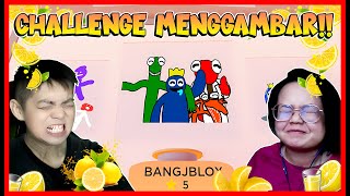 Challenge Menggambar Rainbow Friend Kalah Minum Lemon Feat Roblox