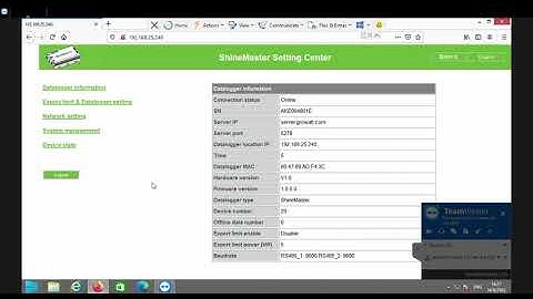 Setting Limit Function at shine master :  Smart energy manager