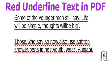 How to Add Red Underline in a Text in PDF Document using Foxit PhantomPDF