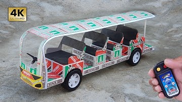 How to Make Matchbox Bus at Home | DIY Matchbox Toy Bus With DC Motor