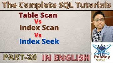 20. Difference Between Table Scan, Index Scan, And Index Seek| Complete SQL Tutorials for Beginners