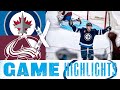 Winnipeg jets vs colorado avalanche  game highlights