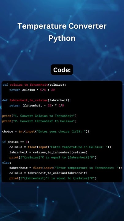 Temperature Converter in Python #coding #gaming #code #coder #python # ...
