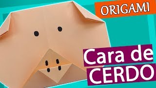  Cómo hacer un CERDO de papel fácil - Origami de papel