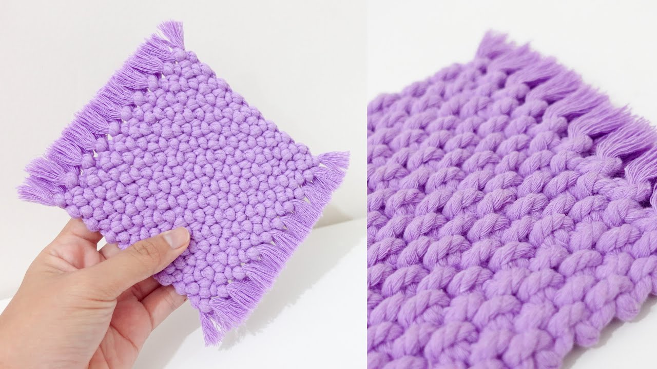 DIY Macrame Coaster | Easy Macrame | Macrame Tutorial