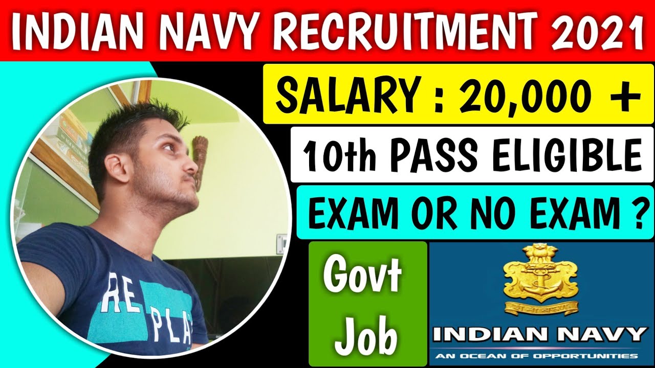 INDIAN NAVY RECRUITMENT 2021 | 10th Pass Job | central govt jobs | latest job updates 2021