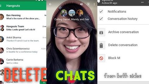 Delete🗑🚮 conversation  on hangouts || #hangoutsbasics