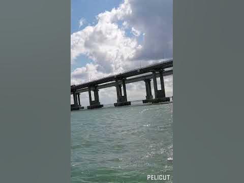 КРЫМ.КРЫМСКИЙ МОСТ СЕГОДНЯ. Крымский мост СЕЙЧАС.Вид с моря на Крымский ...