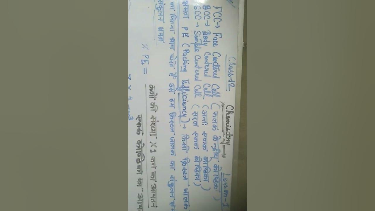 Class 12th Chemistry FCC BCC FCC Full Form sankulan Kshamta class-12th-chemistry-fcc-bcc-fcc-full-form-sankulan-kshamta