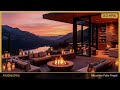Mountain Firepit Sunset 🔥 3 Hours | Lakeside Patio Ambience | Sleep & Relaxation