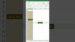 Quickly Hide Rows & Columns in Microsoft Excel