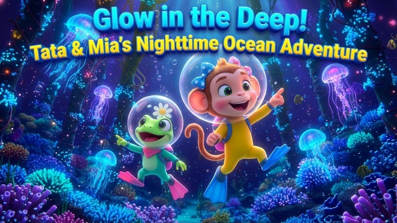 «Сияние в глубине! Ночное приключение Таты и Мии в океане»