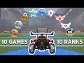 I partied up with EVERY RANK in Rocket League for my 10 placement games...
