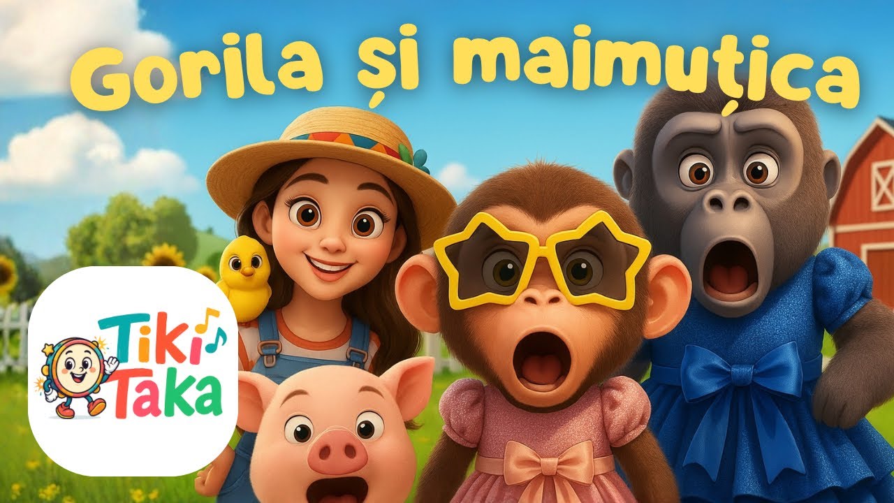 Cine a văzut o gorilă mică? - Tiki Taka Music for Kids | Gorila și Maimuțica merg la țară 