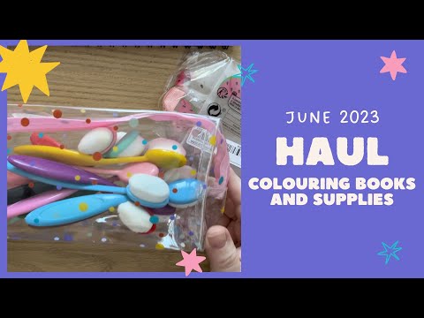 June 2023 Adult Colouring Book And Supplies Haul - Adult Coloring