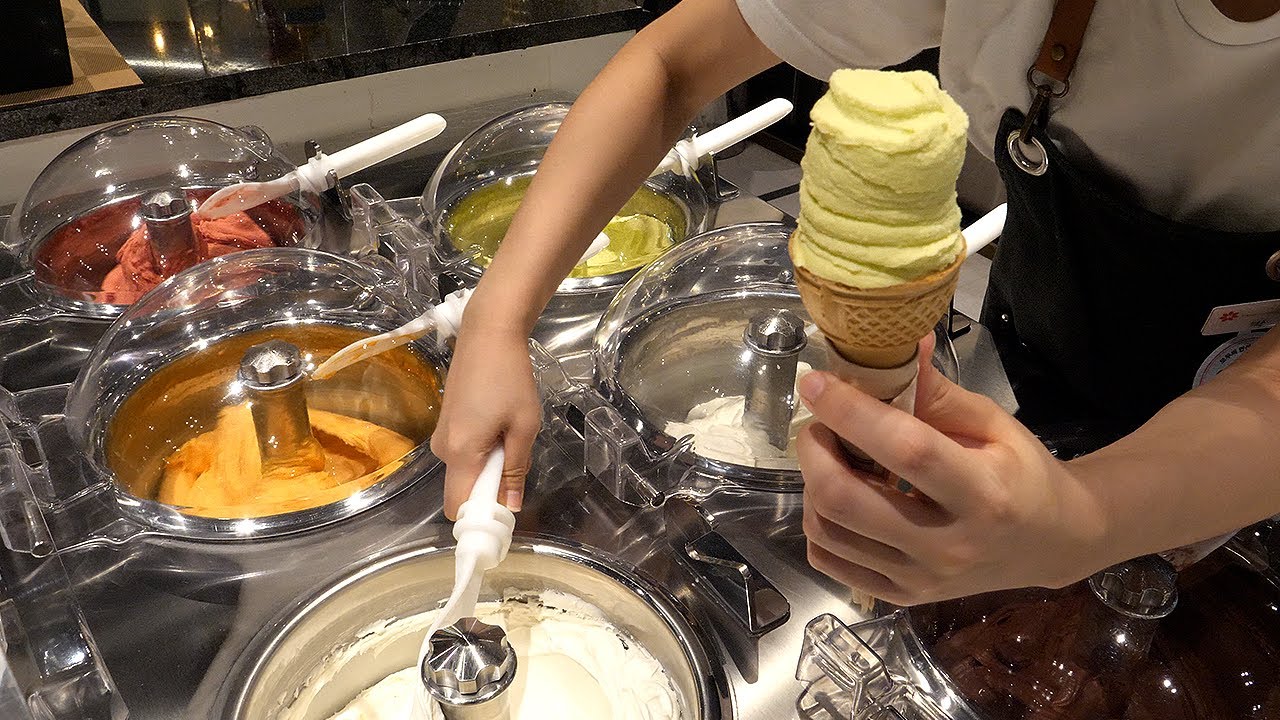 쫀득한 쌀 젤라또 아이스크림 / gelato ice cream / korean street food