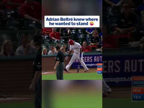 Adrian Beltré didn't like where the batting circle was 😮