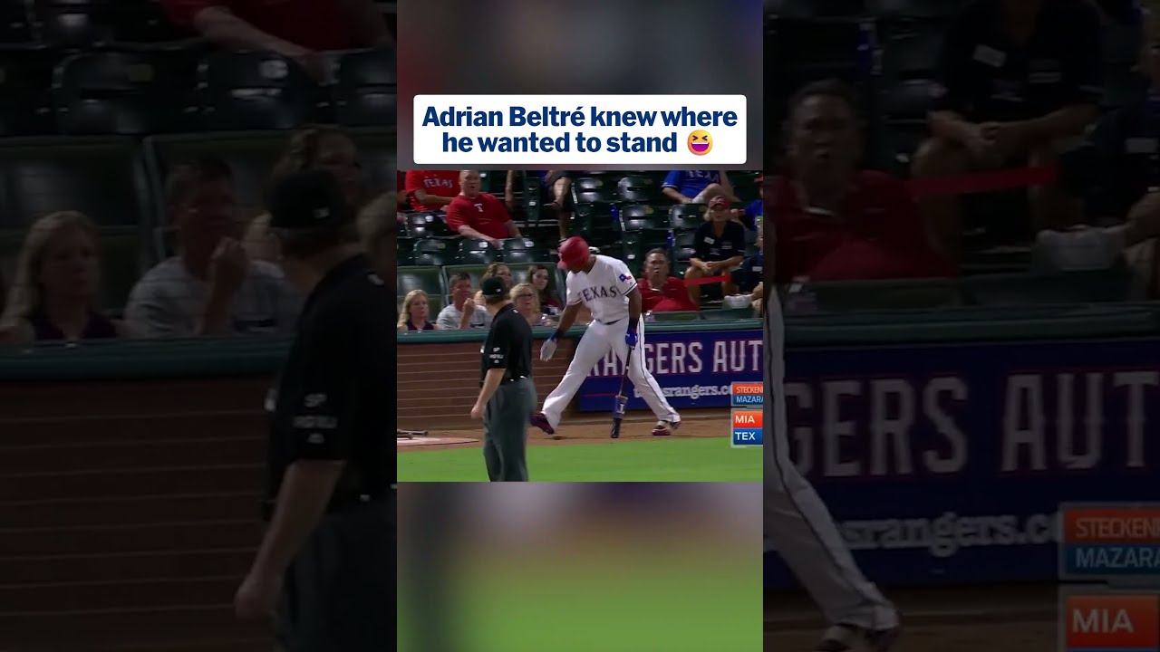 Adrian Beltré didn't like where the batting circle was 😮