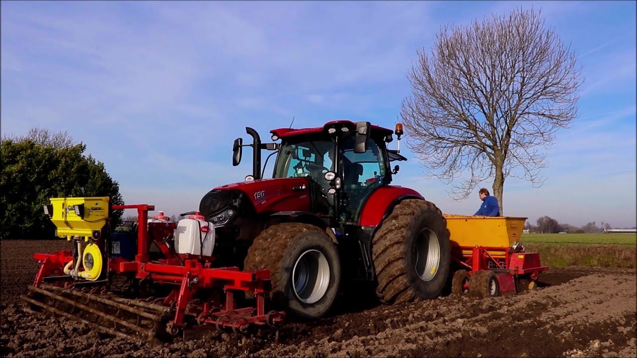 Plantuien planten / Planting onions / Zwiebeln pflanzen / Case IH / Koningsplanter / Deutz-Fahr