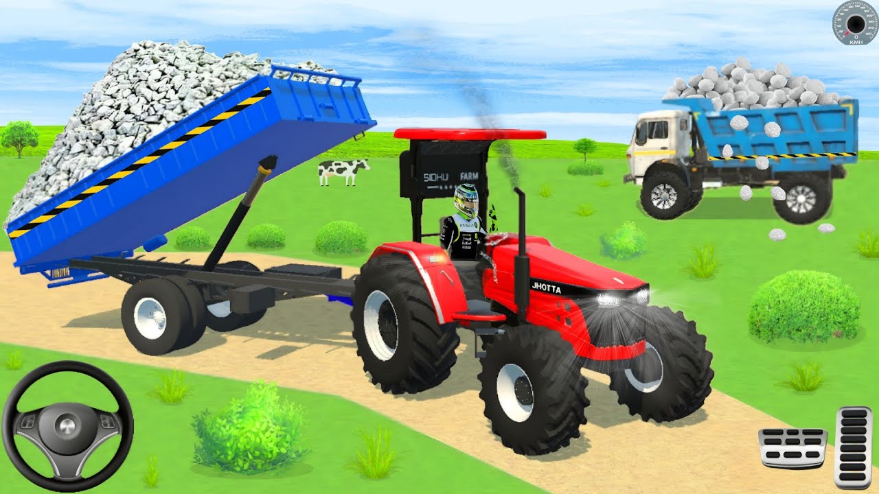 Driving Heavy Tractor And Loading Stones in game 🔥 part 2 
